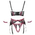 Cottelli Bondage - conjunto lingerie renda fosca - vermelho - L