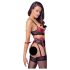Cottelli Bondage - Conjunto vermelho de renda e alça levantadora - XL