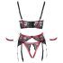 Cottelli Bondage - Conjunto vermelho de renda e alça levantadora - XL