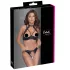 Cottelli - conjunto sutiã meia-taça com renda e choker - preto - 80B/M