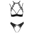 Cottelli - conjunto sutiã meia-taça com renda e choker - preto - 80B/M