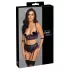 Cottelli Bondage - conjunto lingerie com algemas de braço - preto e roxo - XL