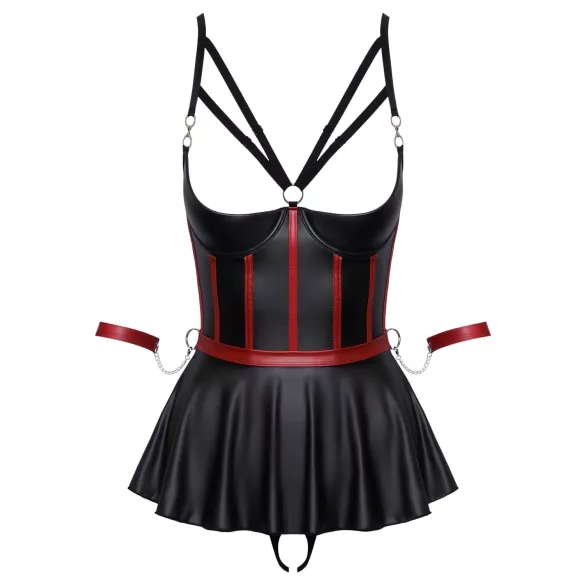 Cottelli Bondage - conjunto brilhante com algemas - preto - 85B/L
