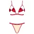 Obsessive Rubinesa - conjunto lingerie sensual - vermelho - L/XL