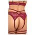 Abierta Fina - conjunto lingerie com suporte seios corrente - vermelho