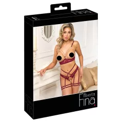   Abierta Fina - conjunto lingerie com suporte seios corrente - vermelho - M