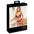 Abierta Fina - conjunto lingerie com suporte seios corrente - vermelho - L