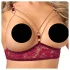 Abierta Fina - conjunto lingerie com suporte seios corrente - vermelho - L