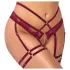 Abierta Fina - conjunto lingerie com suporte seios corrente - vermelho - L