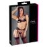 Cottelli - conjunto de lingerie rendada com abertura (preto) - L