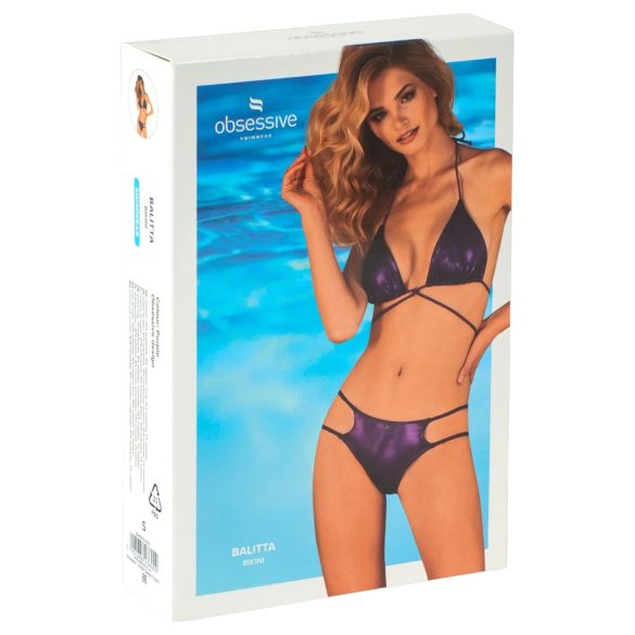 Obsessive Balitta - biquíni brilhante com decote (roxo)
