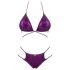 Obsessive Balitta - biquíni brilhante com decote (roxo) - M