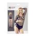 NO:XQSE - Blusa feminina de rede preta (Tamanhos S-L)