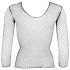 NO:XQSE - Blusa feminina de rede preta (Tamanhos S-L)
