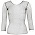 NO:XQSE - Blusa feminina de rede preta (Tamanhos S-L)