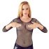 NO:XQSE - Blusa feminina de rede preta (Tamanhos S-L)