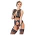 Cottelli Bondage - conjunto de lingerie rendada (4 peças)