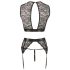 Cottelli Bondage - conjunto de lingerie rendada (4 peças)