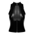 Noir - top com zíper brilhante (preto) - L