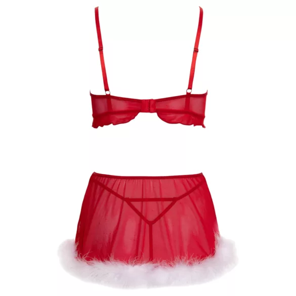 Cottelli - conjunto de lingerie natalino (vermelho)