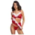 Cottelli - conjunto de lingerie natalino (vermelho)