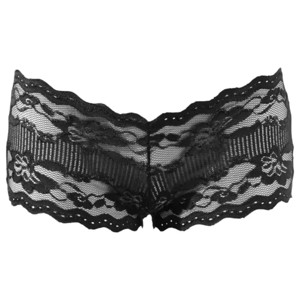Cottelli - Calcinha fio dental rendada - preto - XL