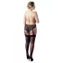 Cottelli Plus Size - espartilho rendado aberto para mulher (preto)