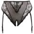 Cottelli Plus Size - calcinha liga de renda (preto) - XXL