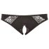 Cottelli Plus Size - Calcinha de renda aberta (preta)