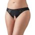 Cottelli Plus Size - Calcinha de renda aberta (preta) - 4XL