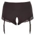Cottelli Plus Size - Calcinha Aberta com Ligueiro (Preta) - 3XL