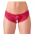 Cottelli - calcinha feminina aberta com laço - renda vermelha - M
