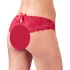 Cottelli - calcinha feminina aberta com laço - renda vermelha - M