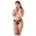 NO:XQSE - calcinha aberta feminina com laço - preta - M