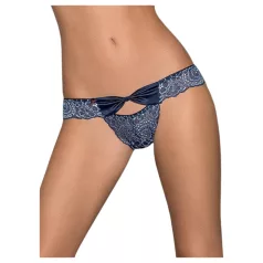   Obsessive Auroria - calcinha feminina rendada com laço - azul