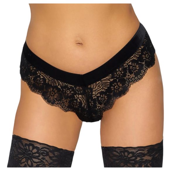 Cottelli Party - Calcinha Rendada com Corrente (preta) - XL