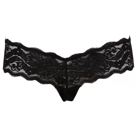 Cottelli - Tanga de renda com pérolas - preto