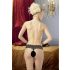 Cottelli - Tanga rendado com pérolas (preto) - M
