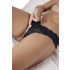 Cottelli - Tanga rendado com pérolas (preto) - M