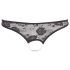 Cottelli - Tanga aberta de renda com pérolas (preto) - M