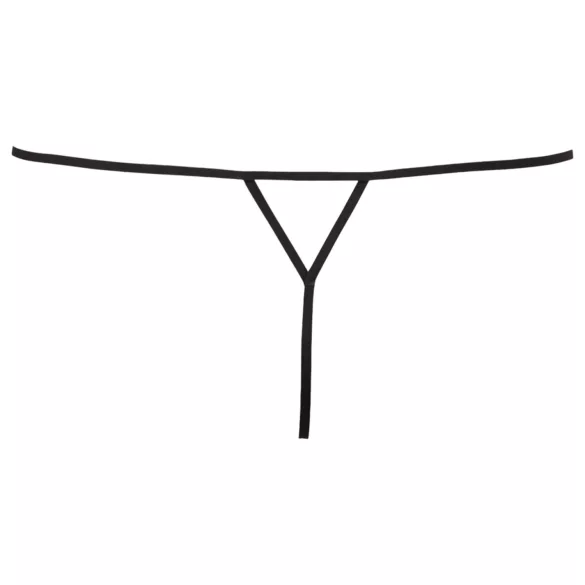 Cottelli - Tanga aberta feminina com strass - preto - M/L