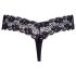 Cottelli - Tanga de renda dupla pérola (preto) - L