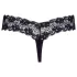 Cottelli - tanga rendada dupla pérola - preto - L