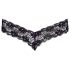 Cottelli - Tanga de renda dupla pérola (preto) - L