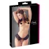 Cottelli - tanga aberta com pérolas e babados - preto