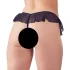 Cottelli - tanga aberta com pérolas e babados - preto