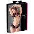 Cottelli - tanga preta com pérolas e detalhes abertos - M