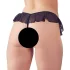 Cottelli - tanga aberta com pérolas e babados - preto - M