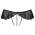 Cottelli - tanga aberta com pérolas e babados - preto - M