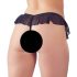 Cottelli - tanga preta com pérolas e detalhes abertos - L